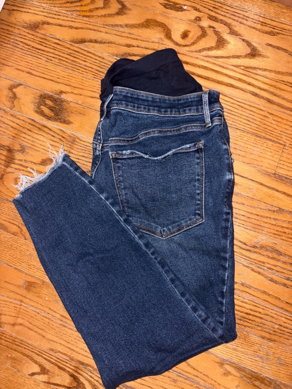 Old Navy Navy Blue Maternity Rockstar Super Skinny Jeans